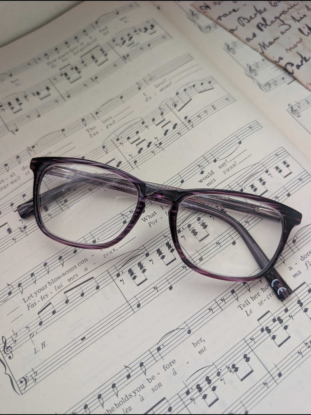 Purple Gradient Rectangular Eyeglasses Foster Grant